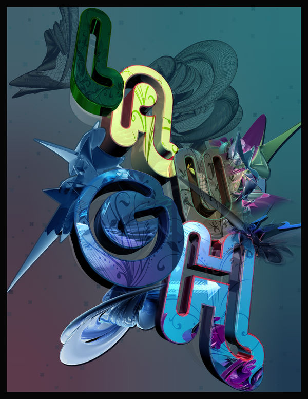 Laugh, abstract digital artwork by Dag Yeshiwas