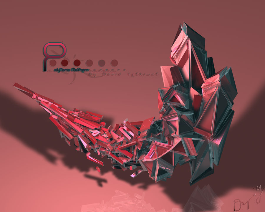 PolyTonic MaYhem, abstract digital artwork by Dag Yeshiwas