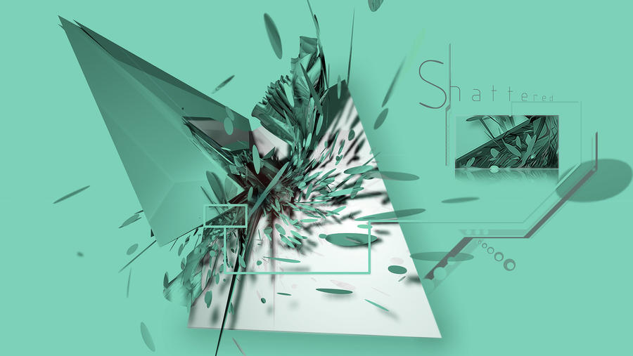 Shattered, abstract digital artwork by Dag Yeshiwas