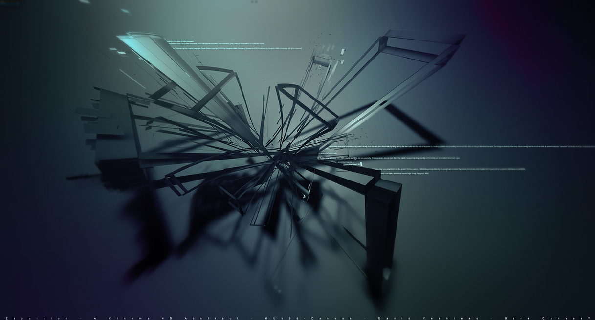 Expulsion, abstract digital artwork by Dag Yeshiwas
